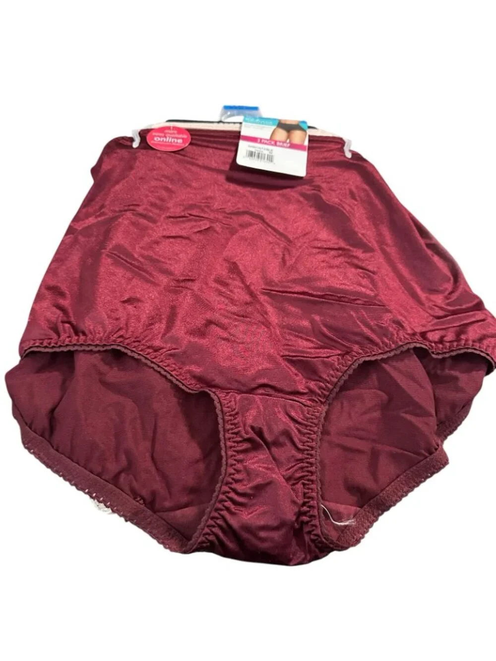 VANITY FAIR 3 Pack Radiant Women’s 3XL 10 Undershapers Hi-Cut Satin Briefs NEW